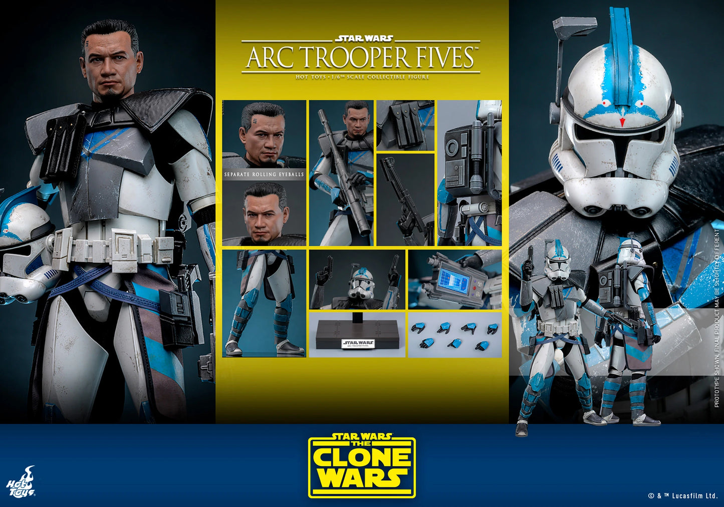 PRE-ORDER ARC TROOPER FIVES™ Sixth Scale Figure by Hot Toys