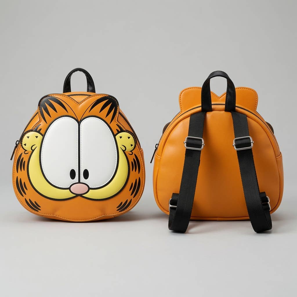 GARFIELD 12" BP PU LEATHER W/EMB, APPLIQUE & 3-D DETAILS