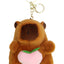 Fruity Capybara Faux Fur Plushie Key Chain