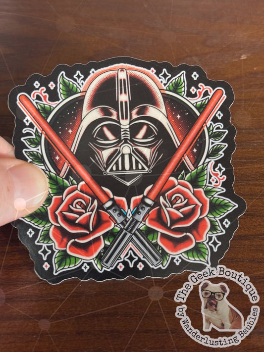 3” Darth Vader Red Light Sabers Imperial Movie Sticker