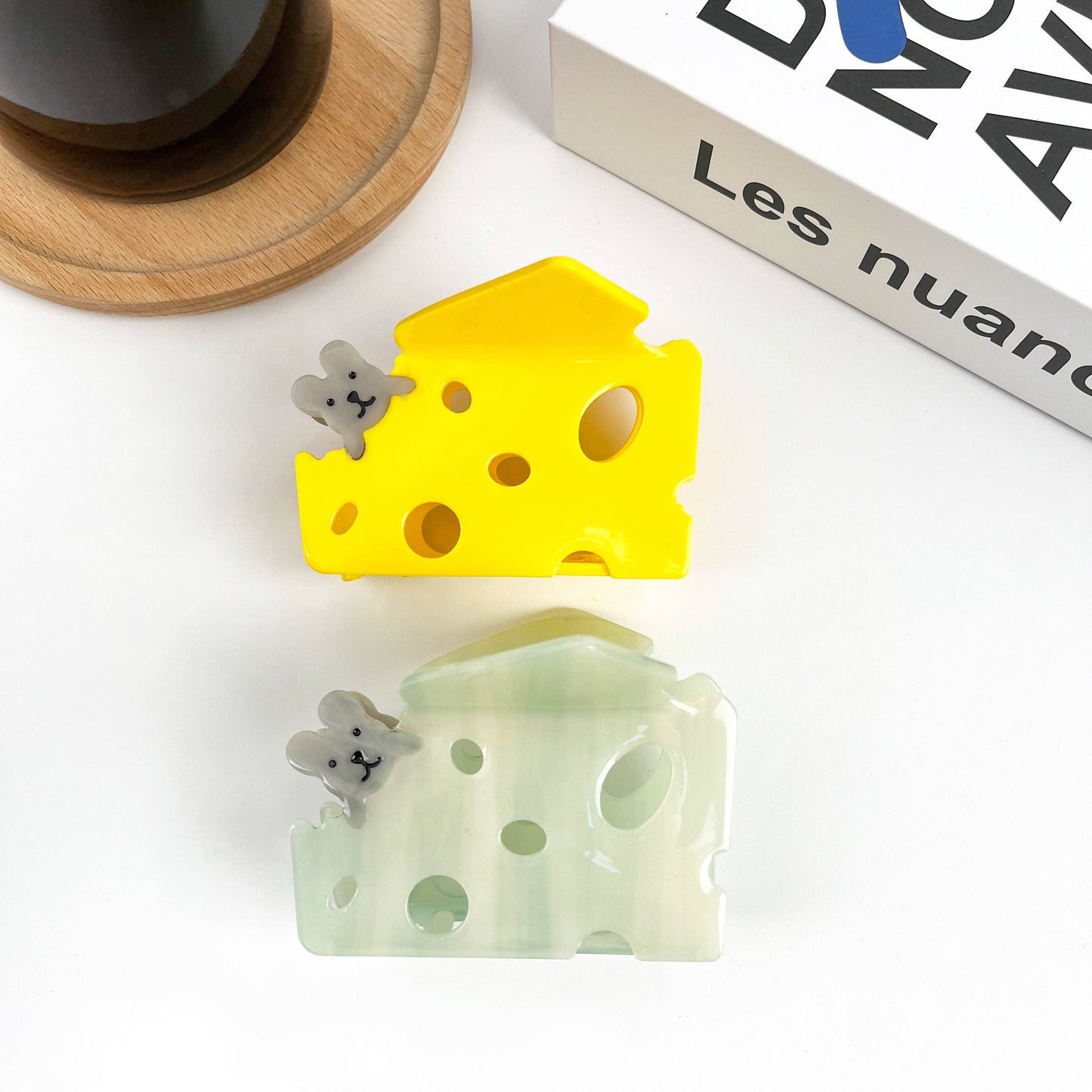Funny Cheese Hair Clip,Acetate Claw Clip