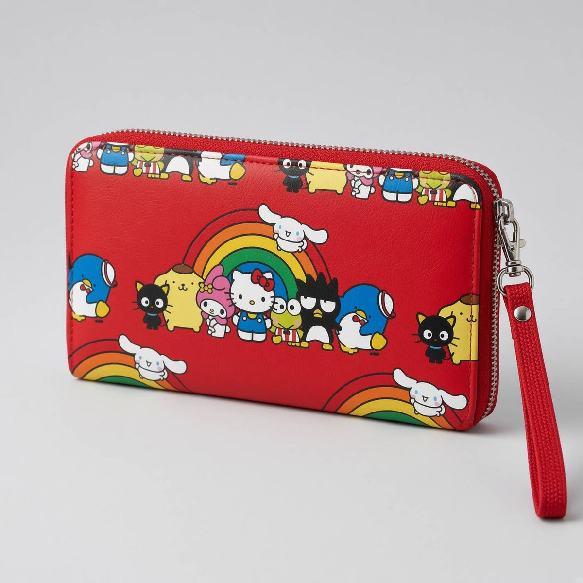HELLO KITTY & FRIENDS RAINBOW PARTY LARGE ZIP WALLET