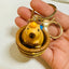Capybara Bathtub Figurine Keychain Orange Acrylic Key Charm