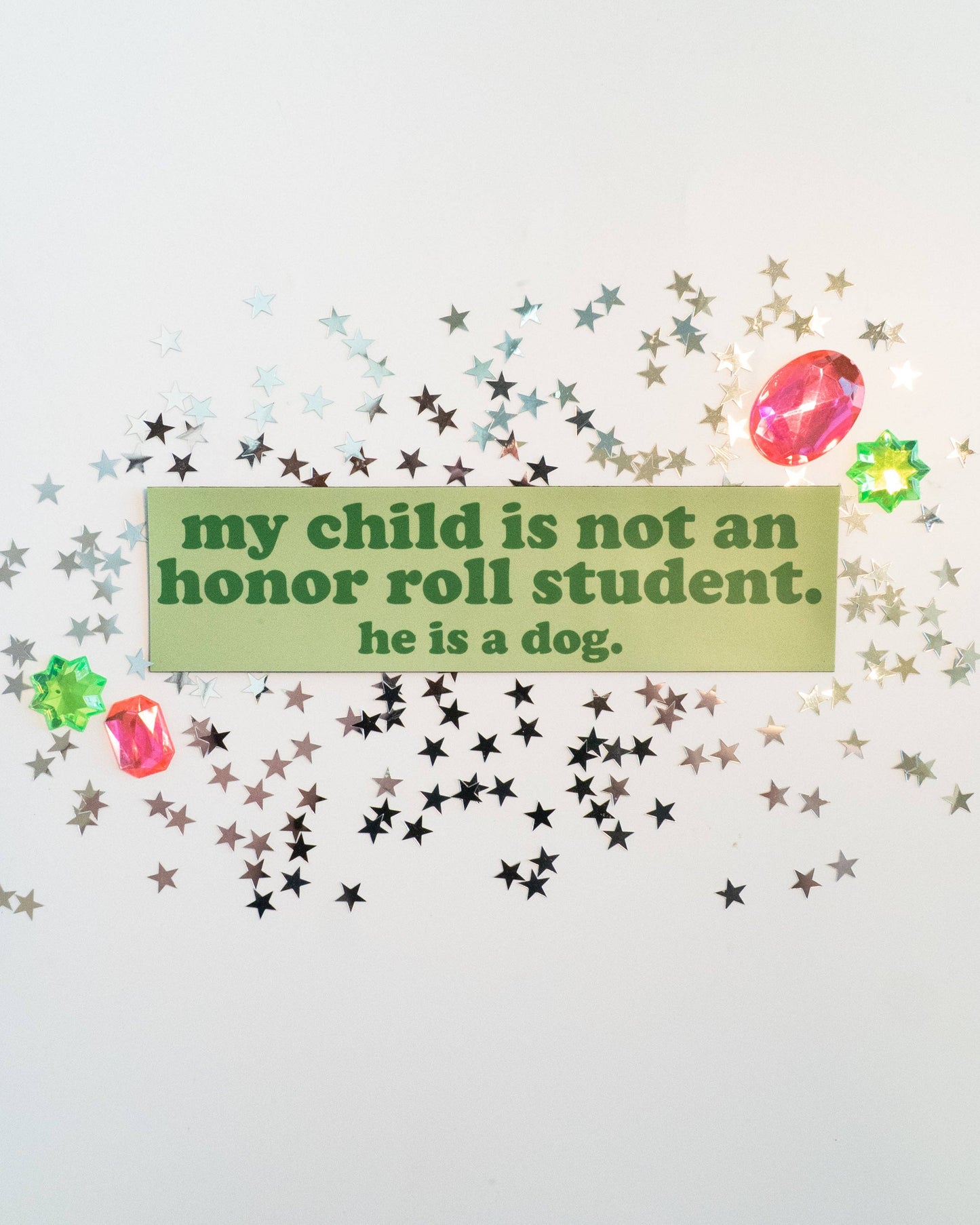 Honor Roll Dog Car Magnet - Green