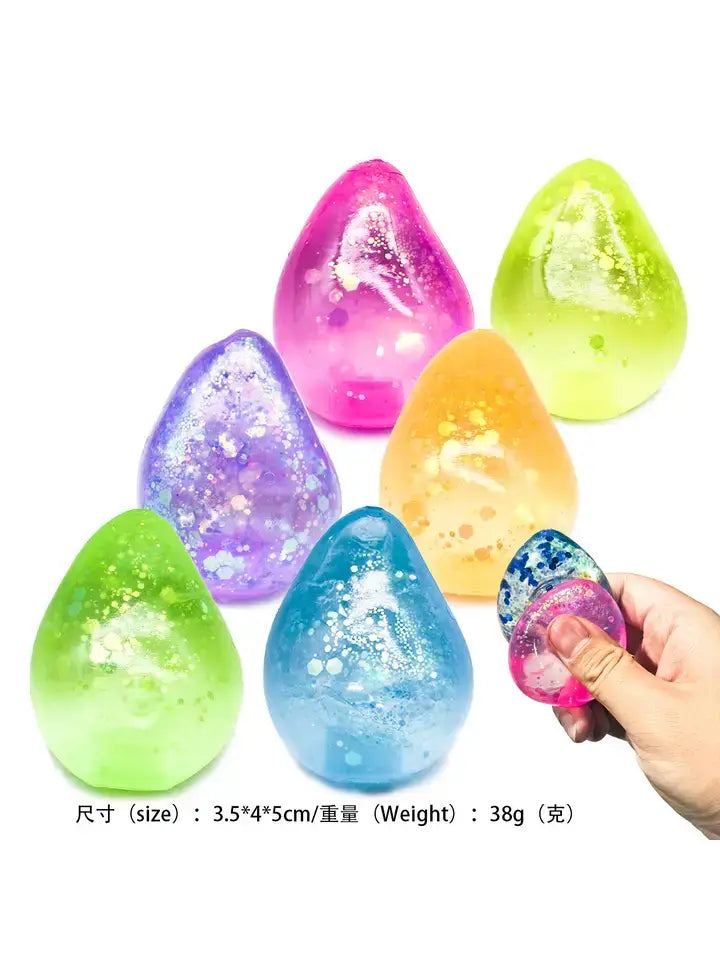 Maltose Stress Relief Ball, diamond, drop glitter squishy toy-random color