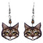 Acrylic Cat Face Pet Dangle Earrings