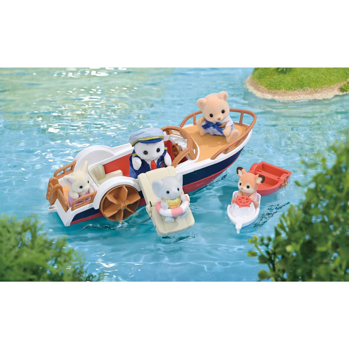 Calico Critters Seal Sailor's Leisure Boat, Doll Playset