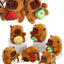 Fruity Capybara Faux Fur Plushie Key Chain