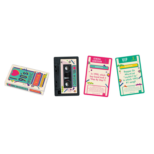 I Love 90's Music Trivia Card Game
