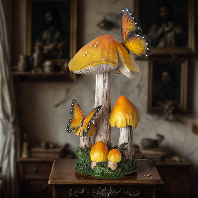 Toadstool Mushroom with Butterflies