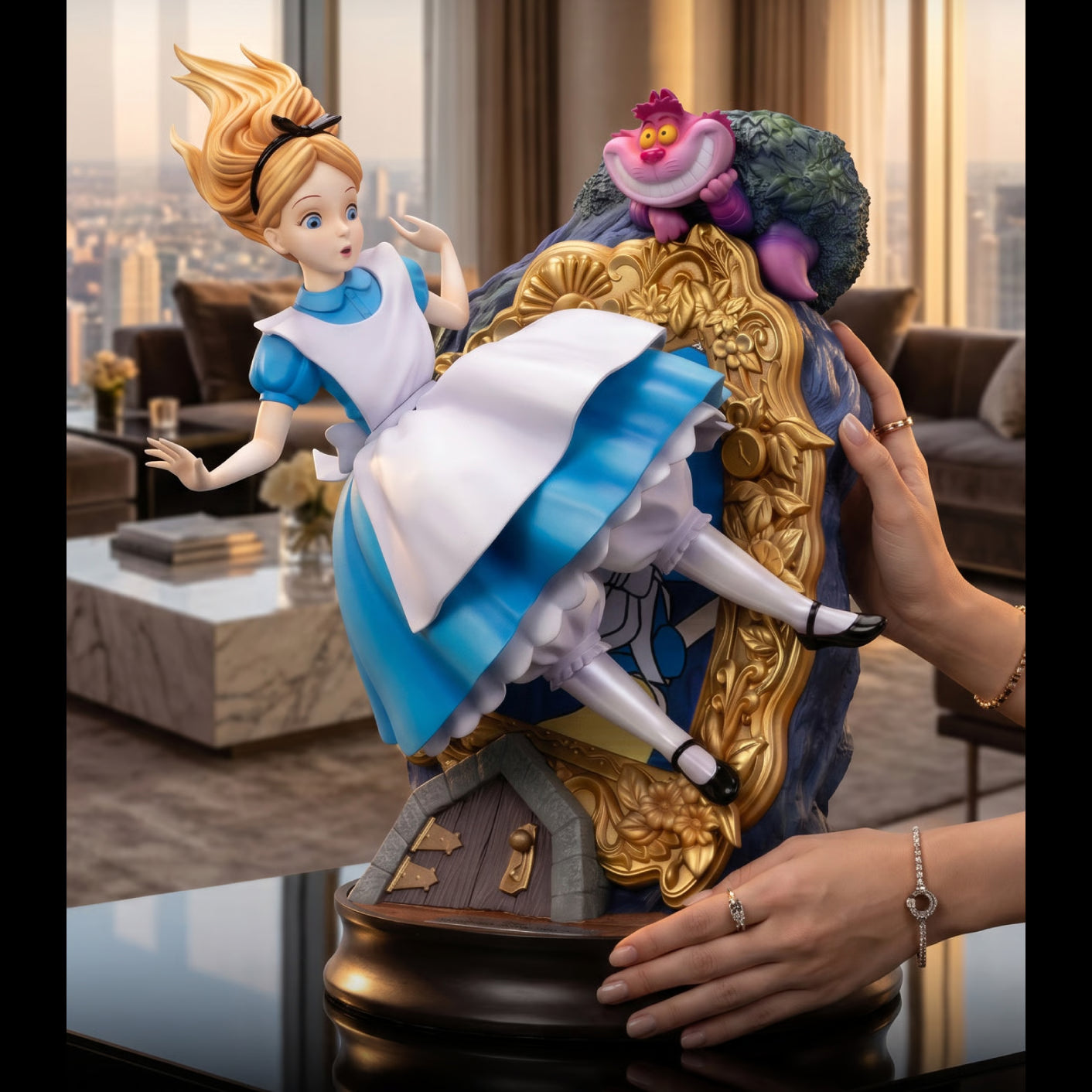 PRE-ORDER Beast Kingdom Disney Alice & The Cheshire Cat Statue