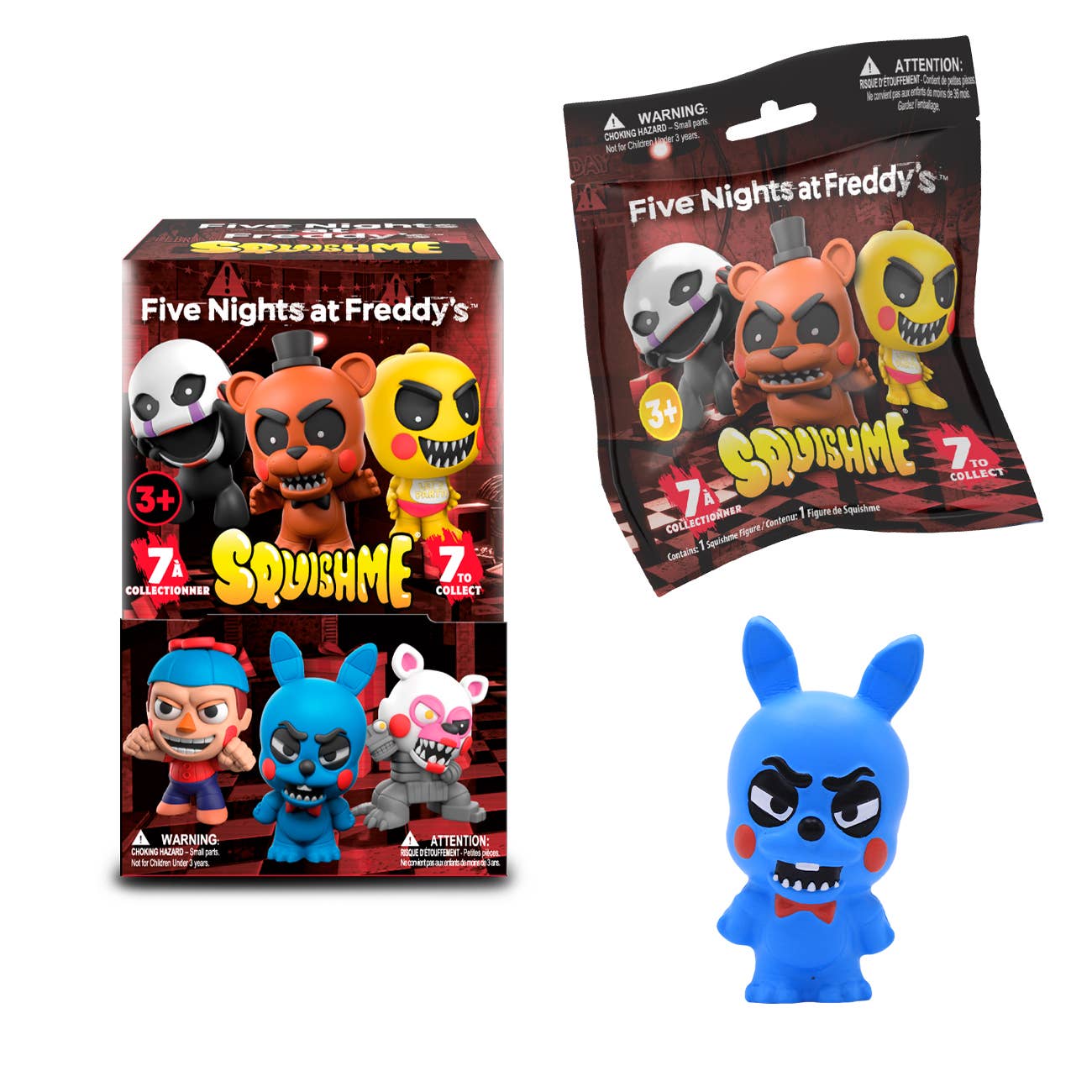 FNAF 3.5" SquishMe Scented Figure Mystery Packs in Display