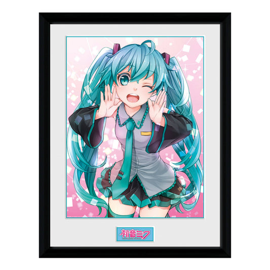 Hatsune Miku Wink Collector Framed Poster Print (12 x 16")