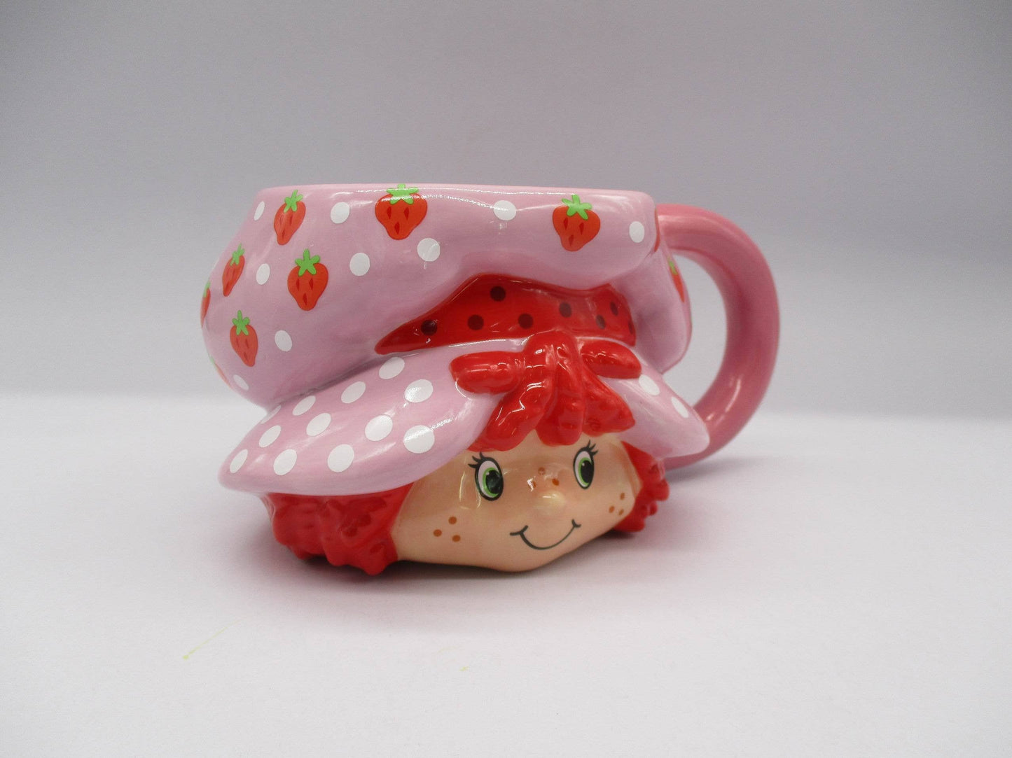 Strawberry Shortcake Head Ceramic 3D Sculpted Mug