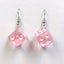 Transparent Color Dice Earrings