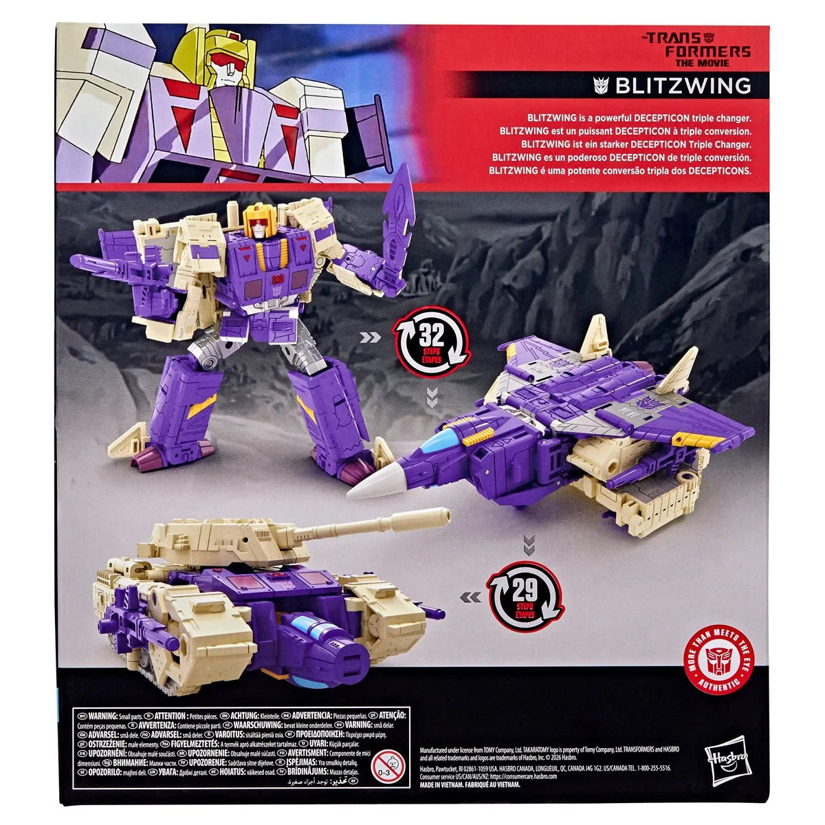 Transformers The Movie Studio Series Leader Class Blitzwing Action Figure