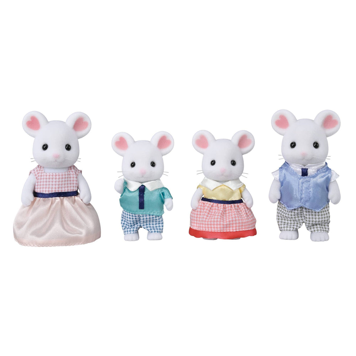 Calico Critters Marshmallow Mouse Family, 4 Figures