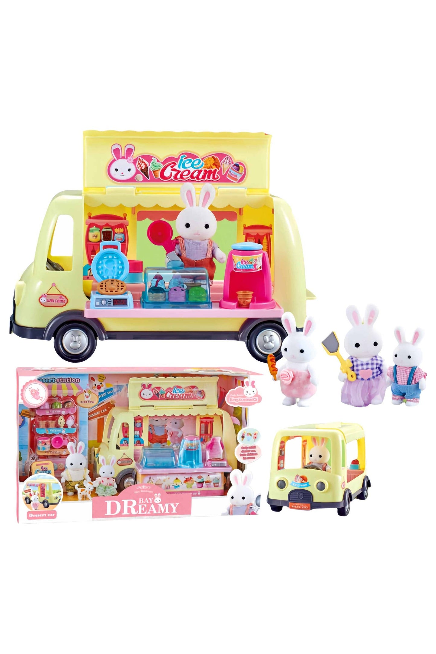 Mini Bunny Rabbit Girl Pretend Play Truck