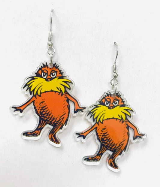Acrylic Lorax  Earrings