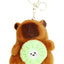 Fruity Capybara Faux Fur Plushie Key Chain