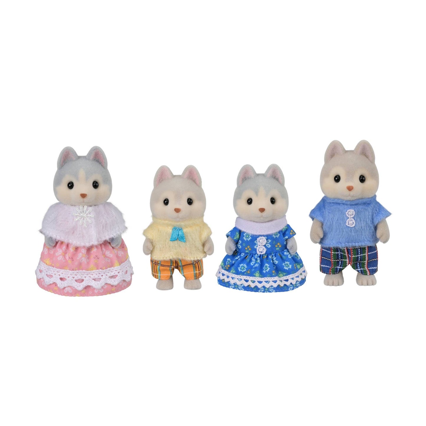 Calico Critters Husky Family, 4 Collectible Doll Figures
