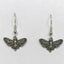 Tiny Silver Death Moth Earrings