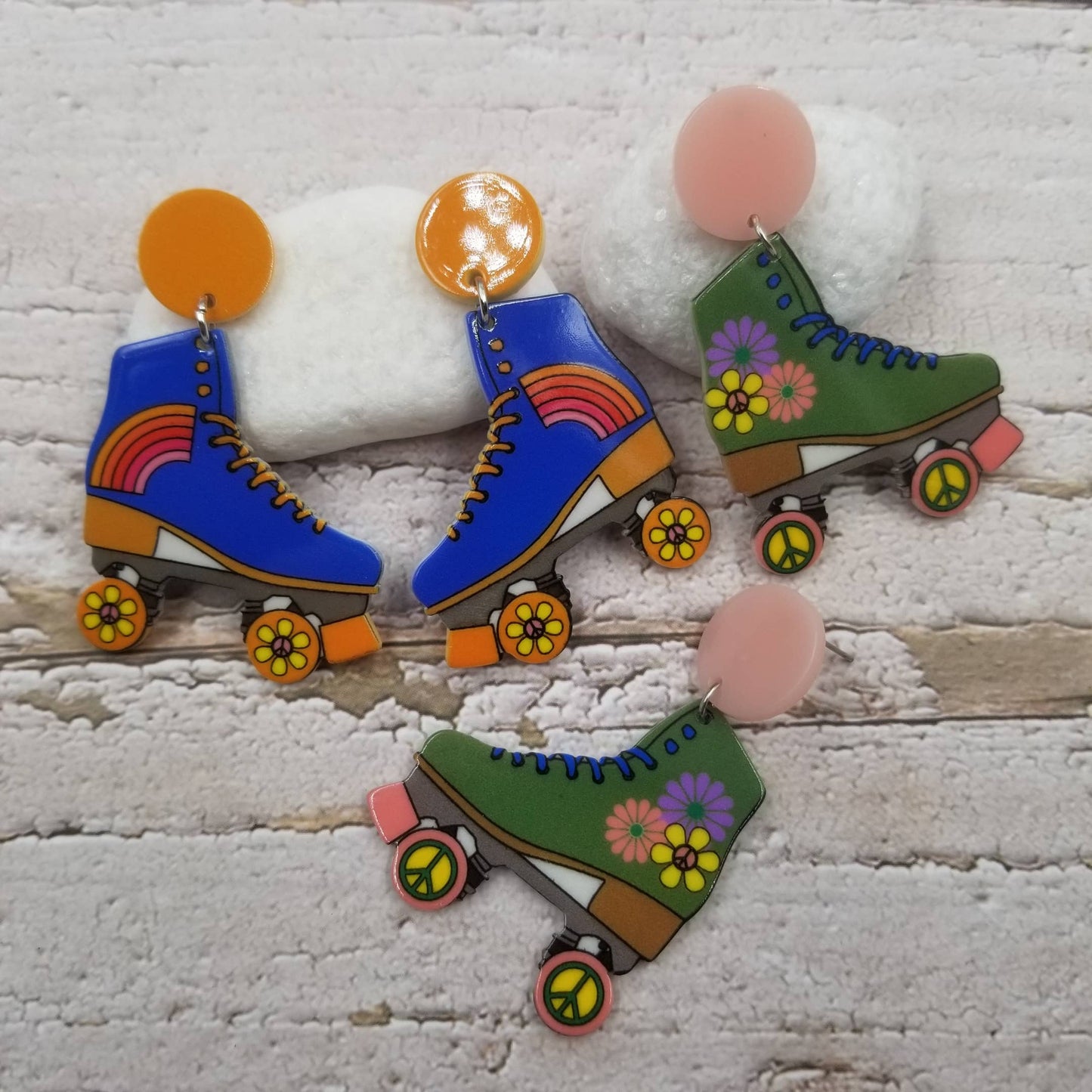 Dipdye Skate Shoes PMMA Earrings