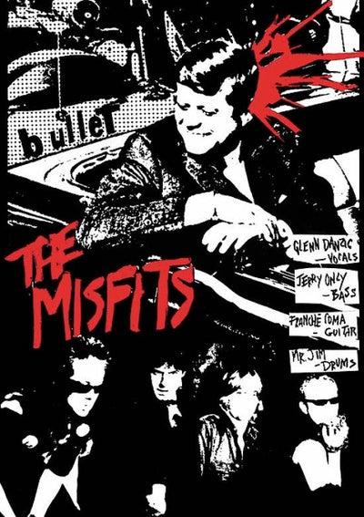 Misfits Bullet [EU] Punk Rock Band Music Black & White