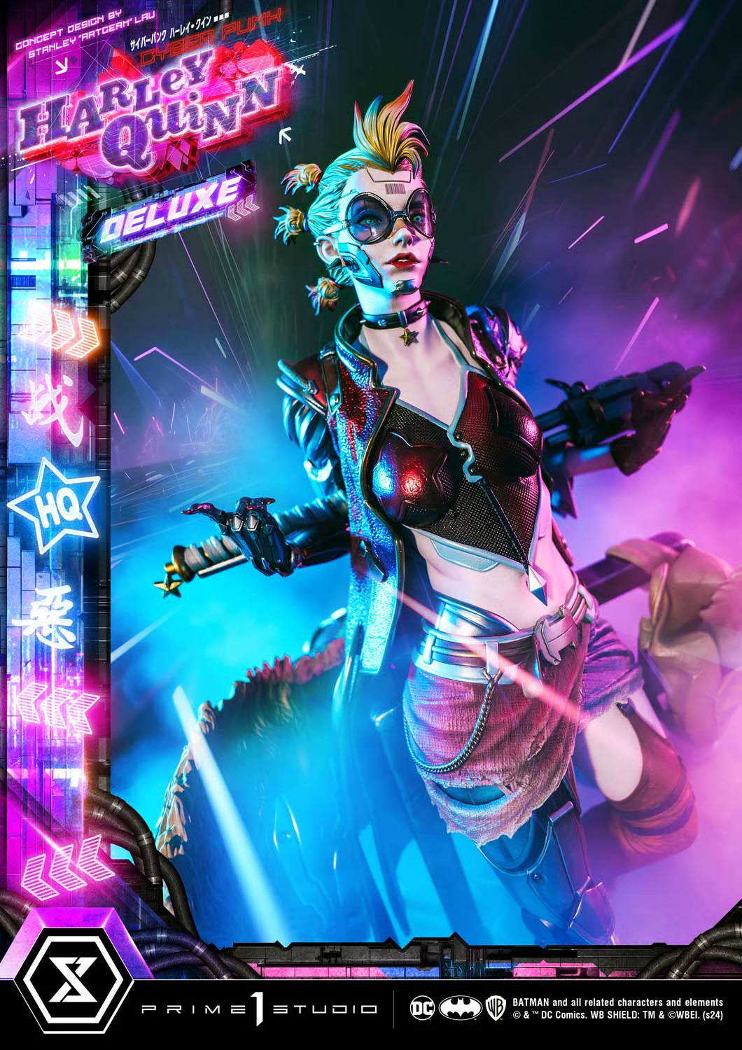 PRE-ORDER Prime 1 Studio DC Comics Cyberpunk Harley Quinn Deluxe Version 1:4 Scale Statue