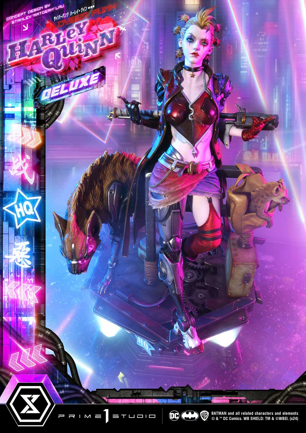 PRE-ORDER Prime 1 Studio DC Comics Cyberpunk Harley Quinn Deluxe Version 1:4 Scale Statue