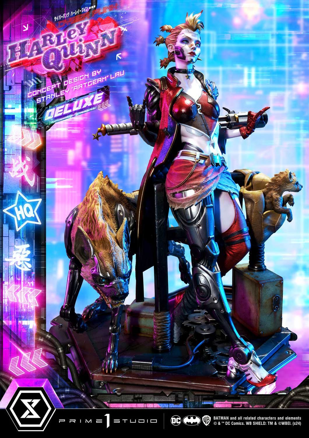 PRE-ORDER Prime 1 Studio DC Comics Cyberpunk Harley Quinn Deluxe Version 1:4 Scale Statue