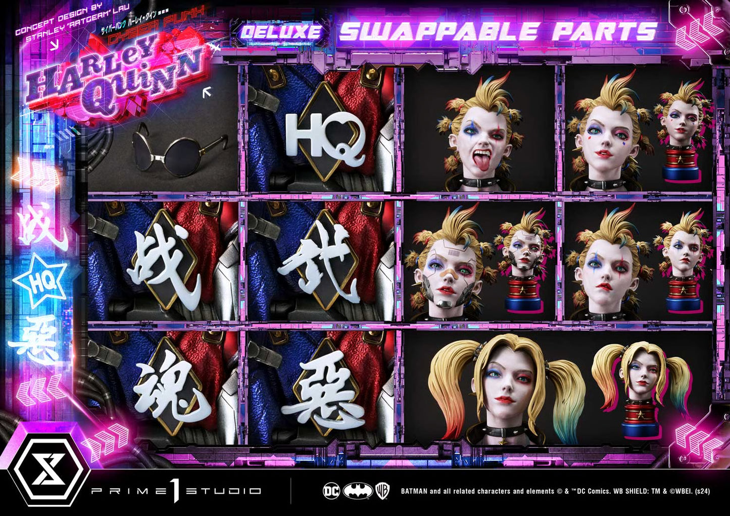 PRE-ORDER Prime 1 Studio DC Comics Cyberpunk Harley Quinn Deluxe Version 1:4 Scale Statue