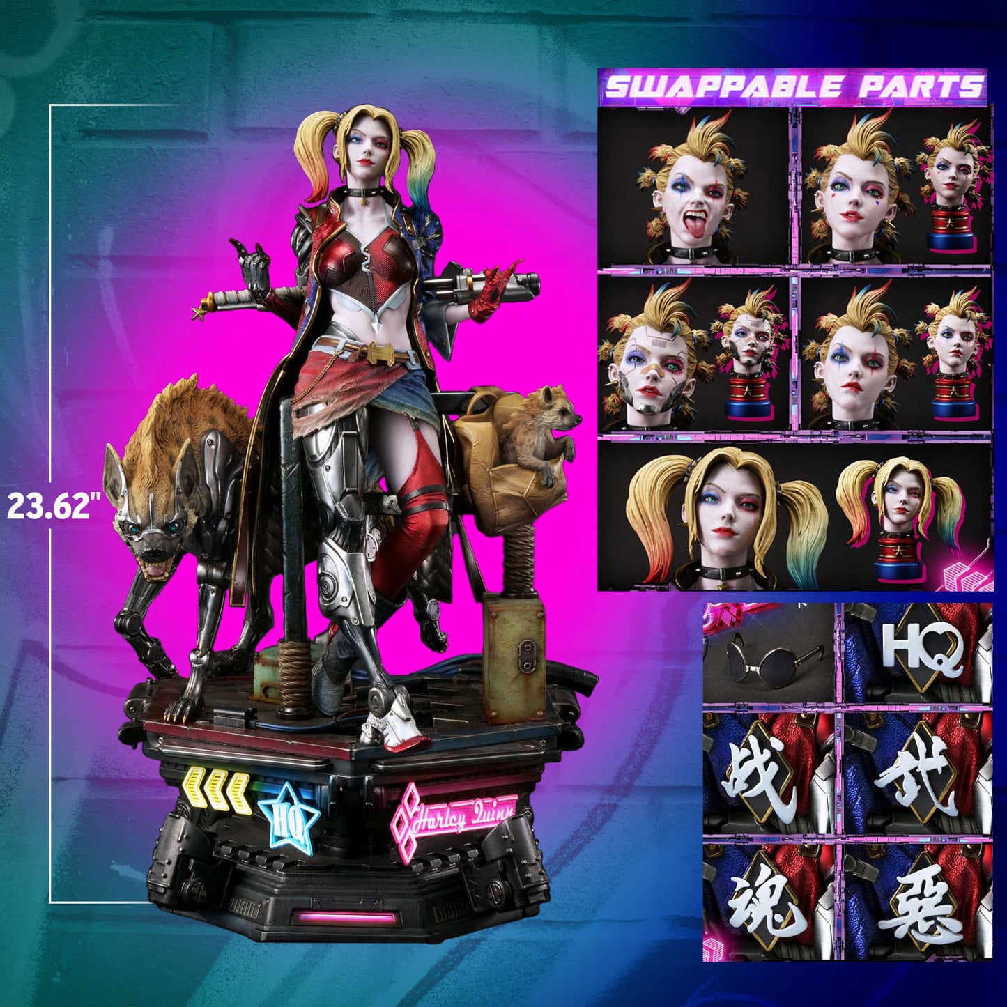 PRE-ORDER Prime 1 Studio DC Comics Cyberpunk Harley Quinn Deluxe Version 1:4 Scale Statue