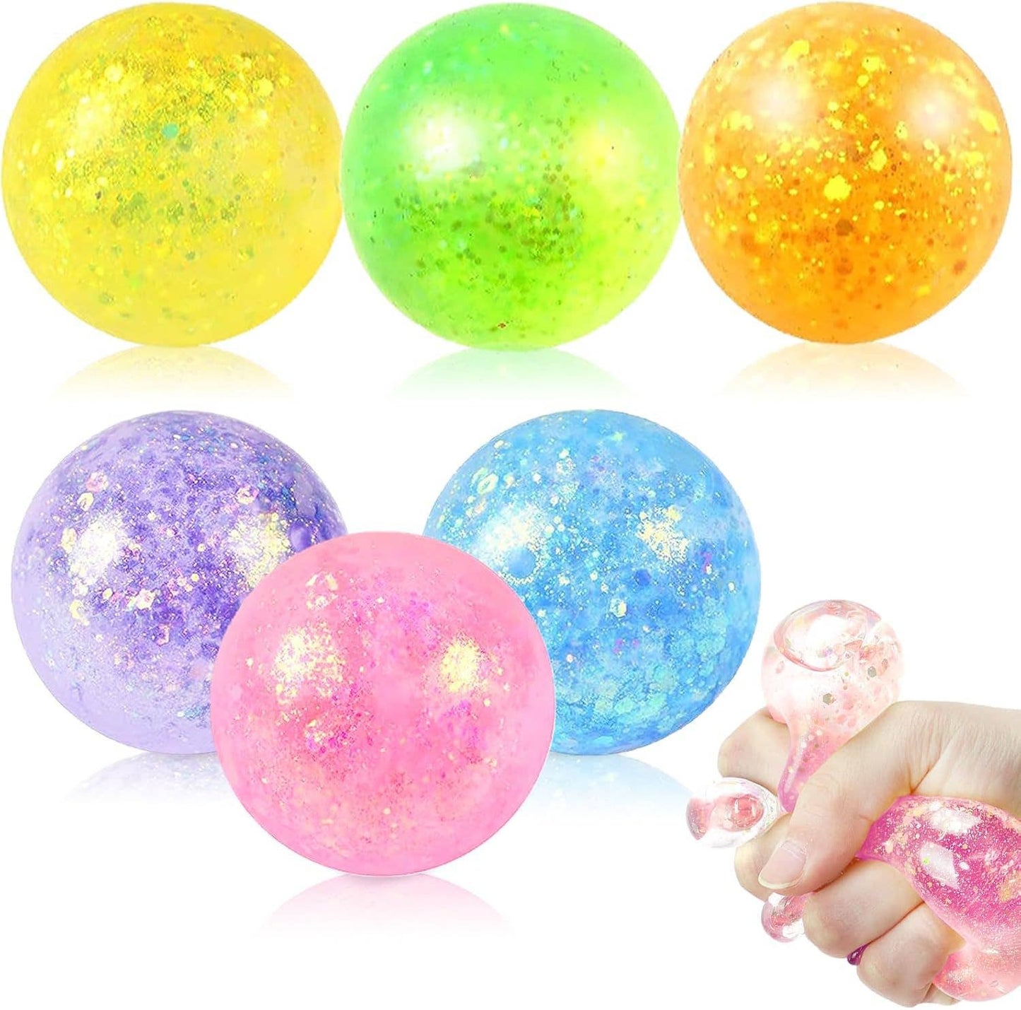 Maltose Stress Relief Ball, diamond, drop glitter squishy toy-random color
