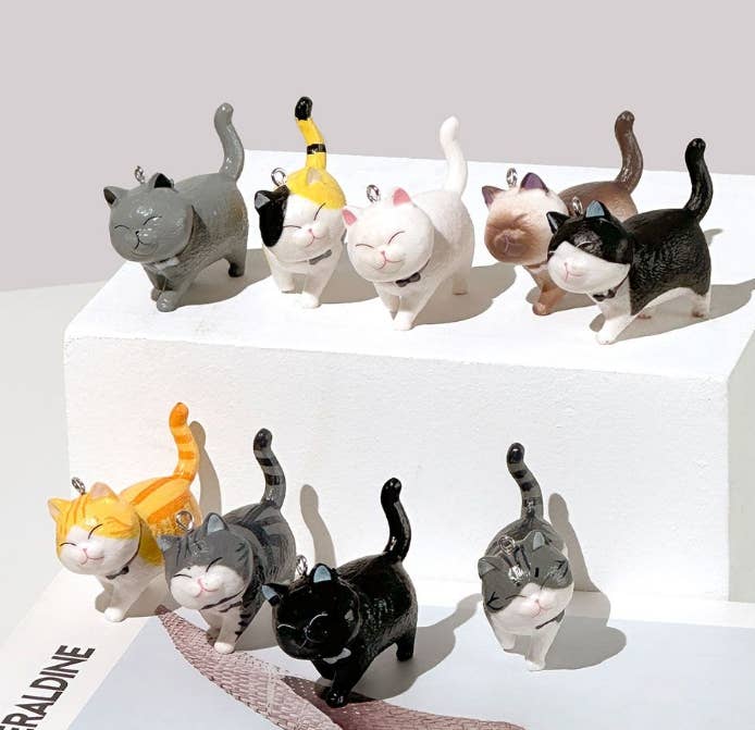 Best Friend Cat Figure Collectable Keyring Random Box