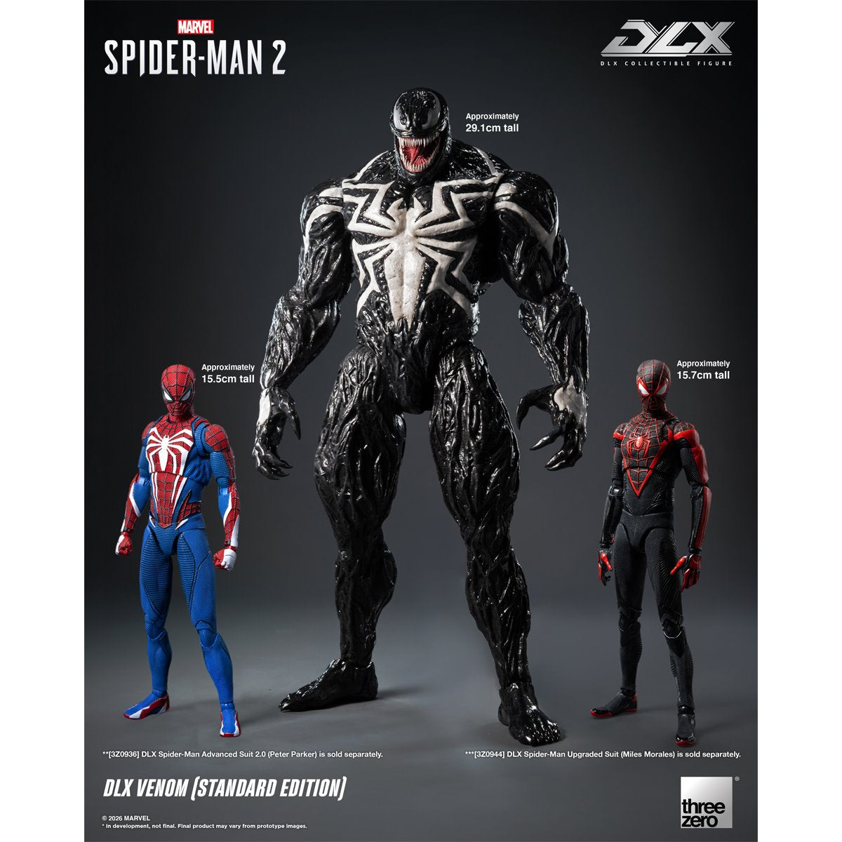 PRE-ORDER Threezero Marvel's Spider-Man 2 Venom Standard Edition DLX Action Figure