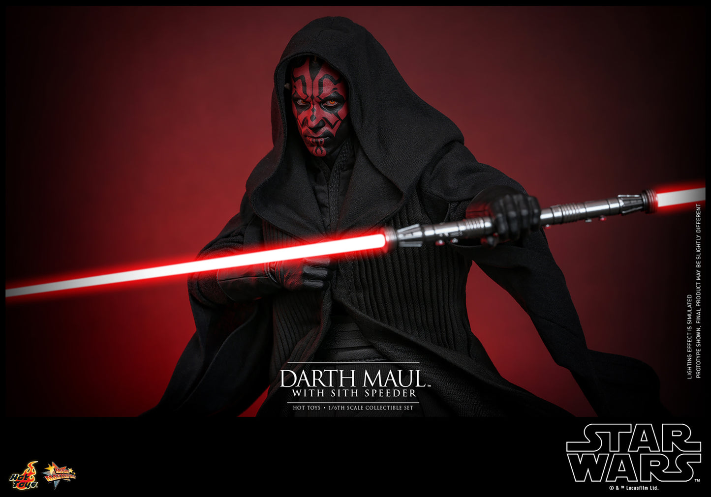 PRE-ORDER Darth Maul with Sith Speeder Sixth Scale Figure Set