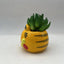 Garfield Head Mini Ceramic Planter with Faux Plant
