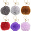 Fuzzy Faux Fur Pom Pom Novelty Key Chain
