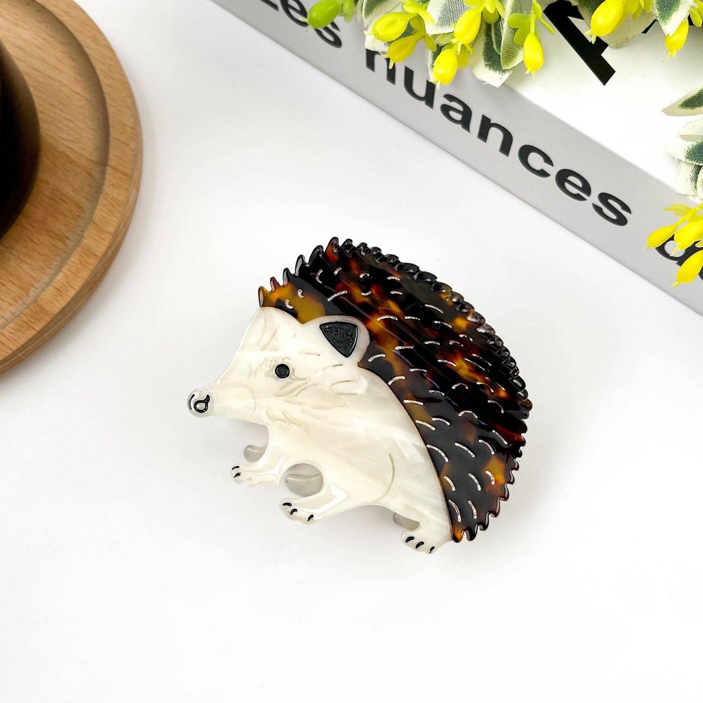 Cute Hedgehog Hair Clip, Acetate Animal Clips