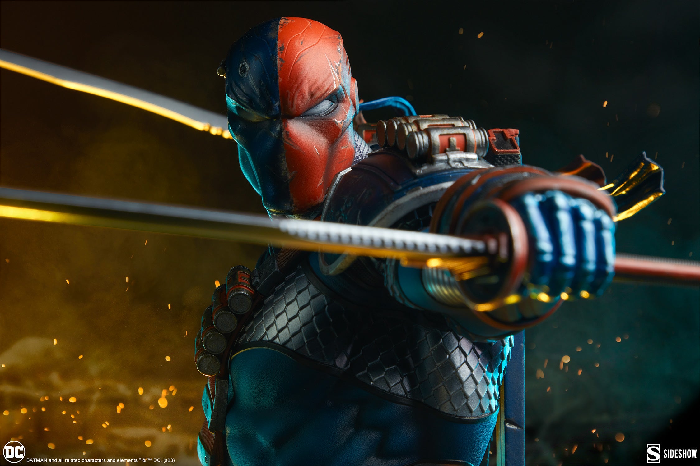 Deathstroke deals statue