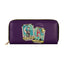 Jack And Sally Star Crossed Lovers Tarot Zip Around Wallet, Purple