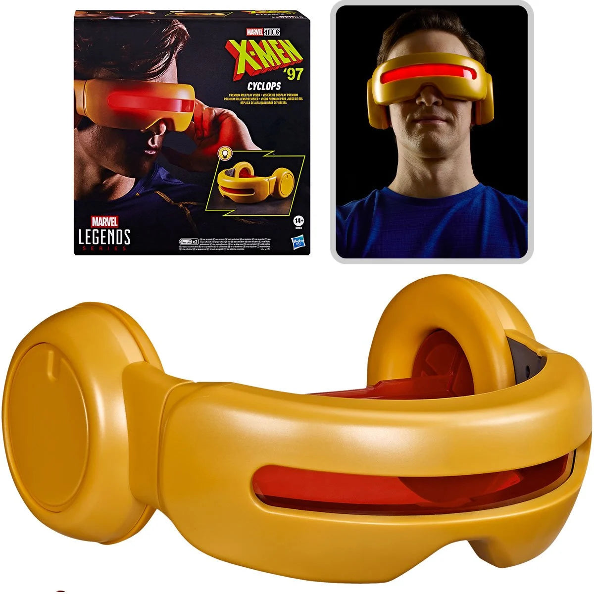 Hasbro Marvel Legends X-Men '97 Cyclops Ruby Quartz Visor 1:1 Scale Roleplay Replica