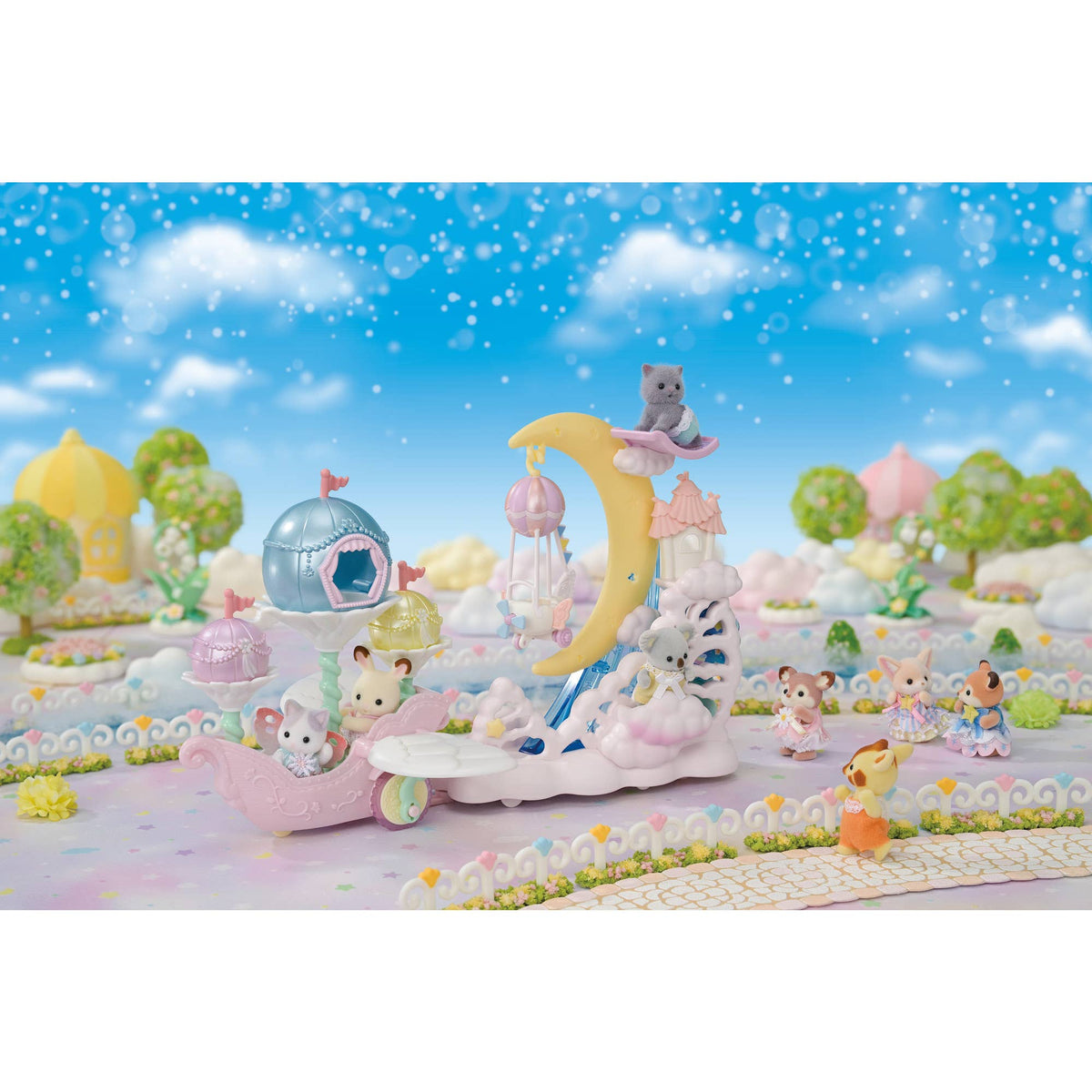 Calico Critters Floral Fantasy Skyship, Dollhouse Playset