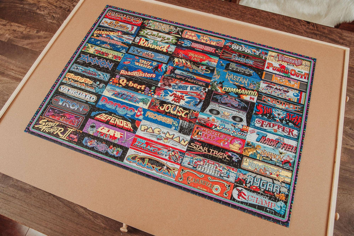 Retro Arcade Game Collage 1000 Piece Jigsaw Puzzle