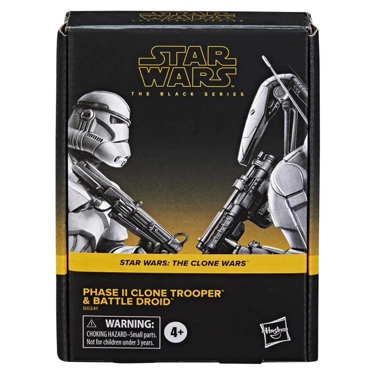 Star Wars: The Black Series 6" Phase II Clone Trooper & Battle Droid Two-Pack (The Clone Wars)