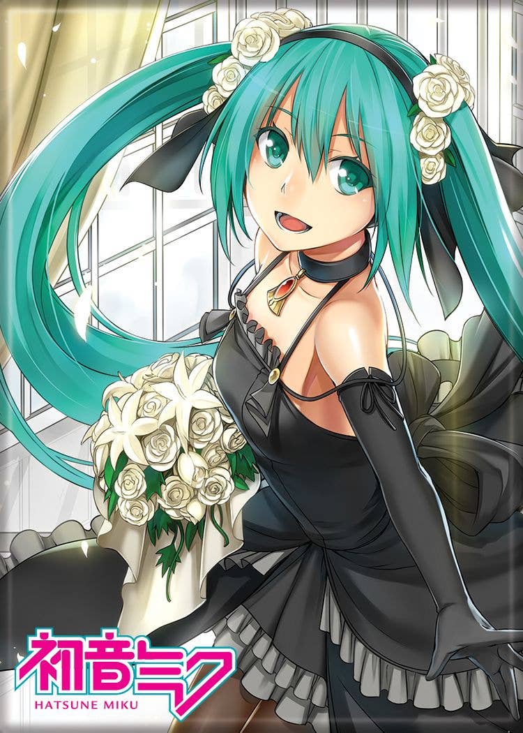 Hatsune Miku Black Dress Magnets 2.5" X 3.5"