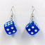 Transparent Color Dice Earrings