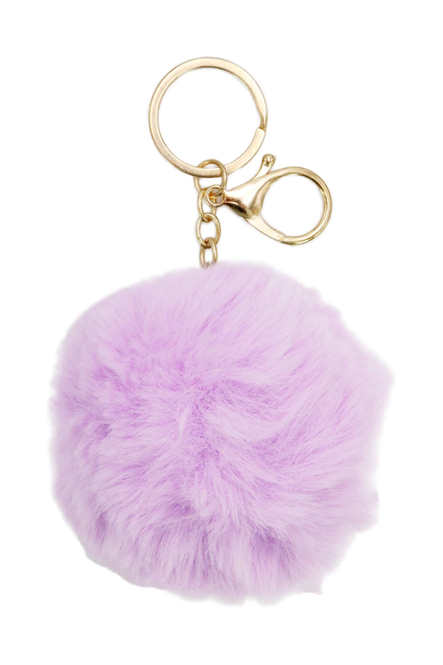 Fuzzy Faux Fur Pom Pom Novelty Key Chain