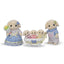 Set of 4 Doll Figures, Flora Rabbit Family, Collectible Toy